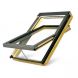 Pine Wood Electric Solar Powered Centre Pivot Roof Window - Natural Pine