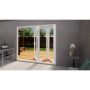 Aluminium Bifold Door Part Q Compliant - 2400mm White - 3 Left