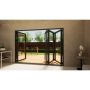 Aluminium Bifold Door Part Q Compliant - 3000mm Anthracite Grey - 3 Left 1 Right