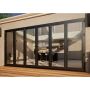 Aluminium Bifold Door Part Q Compliant - 4200mm Anthracite Grey - 3 Left 3 Right