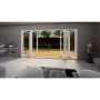 Aluminium Bifold Door - 4200mm White - 3 Left 3 Right