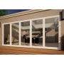 Aluminium Bifold Door - 4800mm White - 5 Right