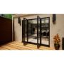 Aluminium French Door - 1200mm Anthracite Grey Open Out - 2x 600mm Sidescreens