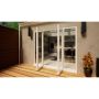 Aluminium French Door Part Q Compliant - 1200mm White Open Out - 2x 600mm Sidescreens