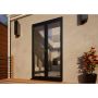 Aluminium French Door - 1200mm Anthracite Grey - Open Out