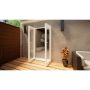 Aluminium French Door Part Q Compliant - 1200mm White - Open Out