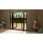 Aluminium French Door Part Q Compliant - 1500mm Anthracite Grey Open Out - 2x 300mm Sidescreens