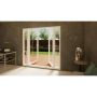 Aluminium French Door Part Q Compliant - 1500mm White Open Out - 2x 300mm Sidescreens