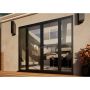 Aluminium French Door - 1500mm Anthracite Grey Open Out - 2x 450mm Sidescreens