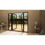 Aluminium French Door Part Q Compliant - 1500mm Anthracite Grey Open Out - 2x 450mm Sidescreens