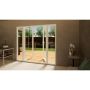 Aluminium French Door Part Q Compliant - 1500mm White Open Out - 2x 450mm Sidescreens