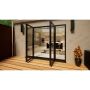 Aluminium French Door - 1500mm Anthracite Grey Open Out - 2x 600mm Sidescreens