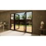 Aluminium French Door Part Q Compliant - 1500mm Anthracite Grey Open Out - 2x 600mm Sidescreens