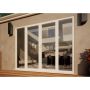 Aluminium French Door - 1500mm White Open Out - 2x 600mm Sidescreens