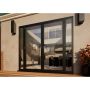 Aluminium French Door Part Q Compliant - 1800mm Anthracite Grey Open Out - 2x 300mm Sidescreens