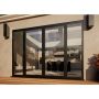 Aluminium French Door - 1800mm Anthracite Grey Open Out - 2x 600mm Sidescreens