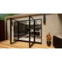 Aluminium French Door - 1800mm Anthracite Grey Open Out - 2x 600mm Sidescreens