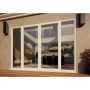 Aluminium French Door - 1800mm White Open Out - 2x 600mm Sidescreens
