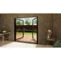 Aluminium French Door - 2100mm Anthracite Grey - Open Out