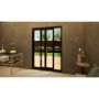 Aluminium Sliding Door - 1500mm Black - Left Hand Slide & Right Hand Fixed