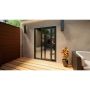 Aluminium Sliding Door Part Q Compliant - 1500mm Grey - Left Hand Slide & Right Hand Fixed