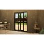 Aluminium Sliding Door Part Q Compliant - 1500mm Grey - Left Hand Slide & Right Hand Fixed