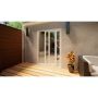 Aluminium Sliding Door Part Q Compliant - 1500mm White - Left Hand Slide & Right Hand Fixed