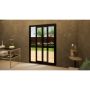 Aluminium Sliding Door Part Q Compliant - 1500mm Black - Right Hand Slide & Left Hand Fixed
