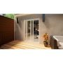Aluminium Sliding Door - 1500mm White - Right Hand Slide & Left Hand Fixed