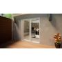 Aluminium Sliding Door Part Q Compliant - 1800mm White - Right Hand Slide & Left Hand Fixed