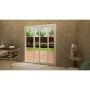 Aluminium Sliding Door Part Q Compliant - 1800mm White - Right Hand Slide & Left Hand Fixed