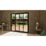 Aluminium Sliding Door Part Q Compliant - 2100mm Grey - Right Hand Slide & Left Hand Fixed