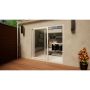 Aluminium Sliding Door - 2100mm White - Right Hand Slide & Left Hand Fixed