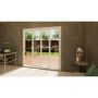 Aluminium Sliding Door - 2100mm White - Right Hand Slide & Left Hand Fixed