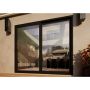 Aluminium Sliding Door - 2400mm Black - Left Hand Slide & Right Hand Fixed