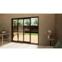 Aluminium Sliding Door - 2400mm Black - Left Hand Slide & Right Hand Fixed