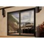Aluminium Sliding Door Part Q Compliant - 2400mm Grey - Left Hand Slide & Right Hand Fixed