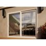 Aluminium Sliding Door Part Q Compliant - 2400mm White - Left Hand Slide & Right Hand Fixed