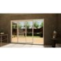 Aluminium Sliding Door Part Q Compliant - 3000mm White - Left Hand Slide & Right Hand Fixed