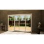 Aluminium Sliding Door Part Q Compliant - 3000mm White - Right Hand Slide & Left Hand Fixed