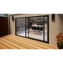 Aluminium Sliding Door - 3600mm Grey - Left Hand Slide & Right Hand Fixed