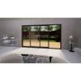 Aluminium Sliding Door Part Q Compliant - 3600mm Grey - Left Hand Slide & Right Hand Fixed