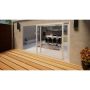 Aluminium Sliding Door - 3600mm White - Left Hand Slide & Right Hand Fixed