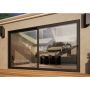 Aluminium Sliding Door Part Q Compliant - 3600mm Grey - Right Hand Slide & Left Hand Fixed