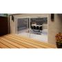 Aluminium Sliding Door Part Q Compliant - 3600mm White - Right Hand Slide & Left Hand Fixed