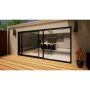 Aluminium Sliding Door - 4200mm Black - Right Hand Slide & Left Hand Fixed