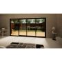 Aluminium Sliding Door - 4200mm Black - Right Hand Slide & Left Hand Fixed