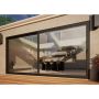 Aluminium Sliding Door Part Q Compliant - 4200mm Grey - Right Hand Slide & Left Hand Fixed