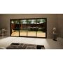 Aluminium Sliding Door Part Q Compliant - 4200mm Grey - Right Hand Slide & Left Hand Fixed