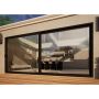Aluminium Sliding Door - 4500mm Black - Left Hand Slide & Right Hand Fixed